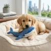 blue-whale-squeaky-plush-dog-toy Blue whale squeaky plush dog toy