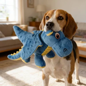 Dragon squeaky plush dog toy