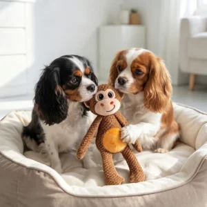 Monkey squeaky plush dog toy